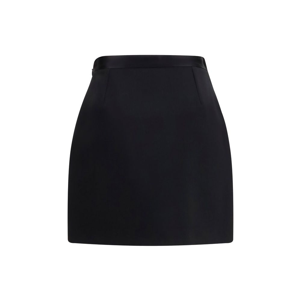 Black Wool Oves Aries Mini Skirt