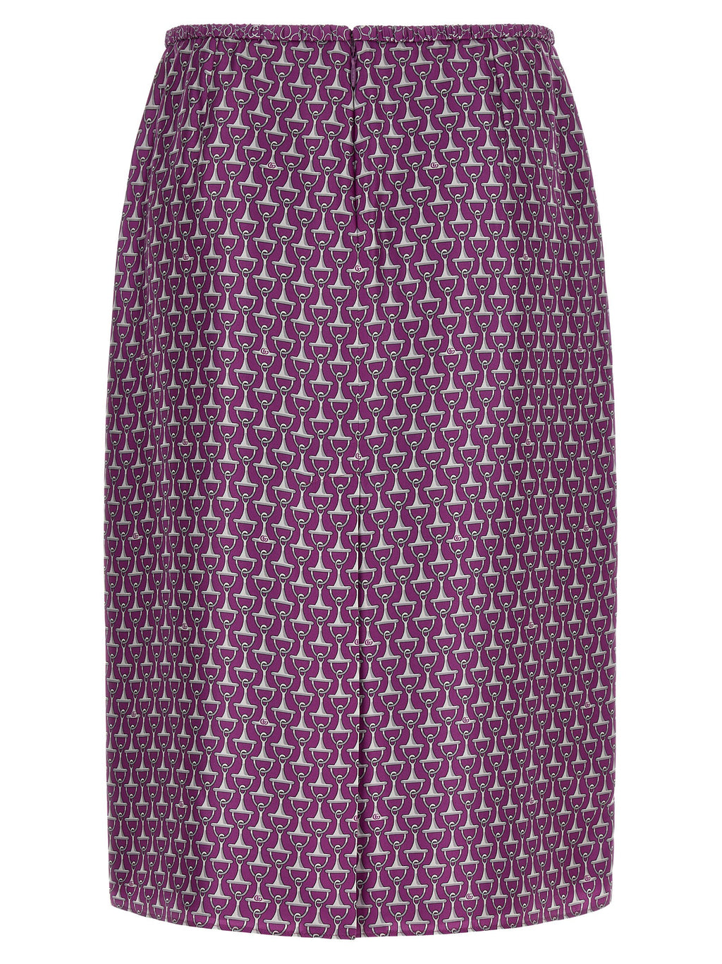 Purple Silk Midi Skirt