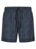 Blue Polyester Swim Shorts