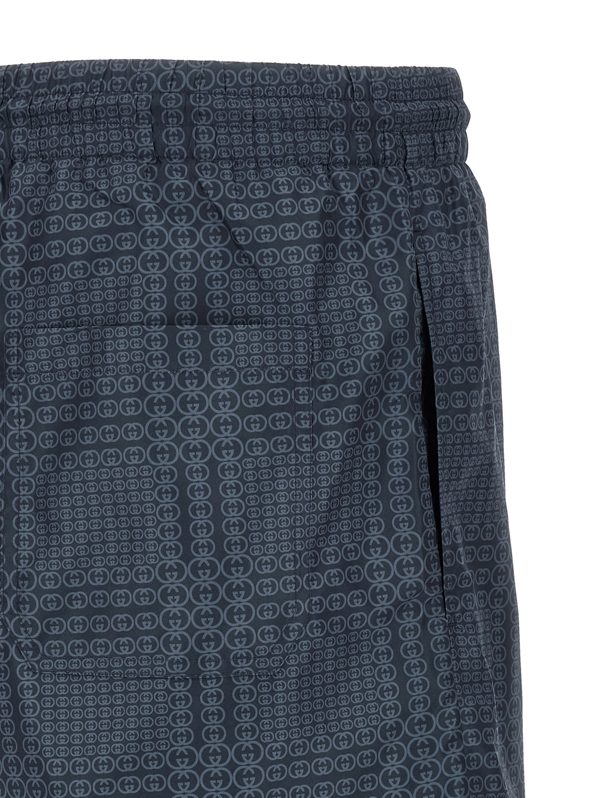 Blue Polyester Swim Shorts