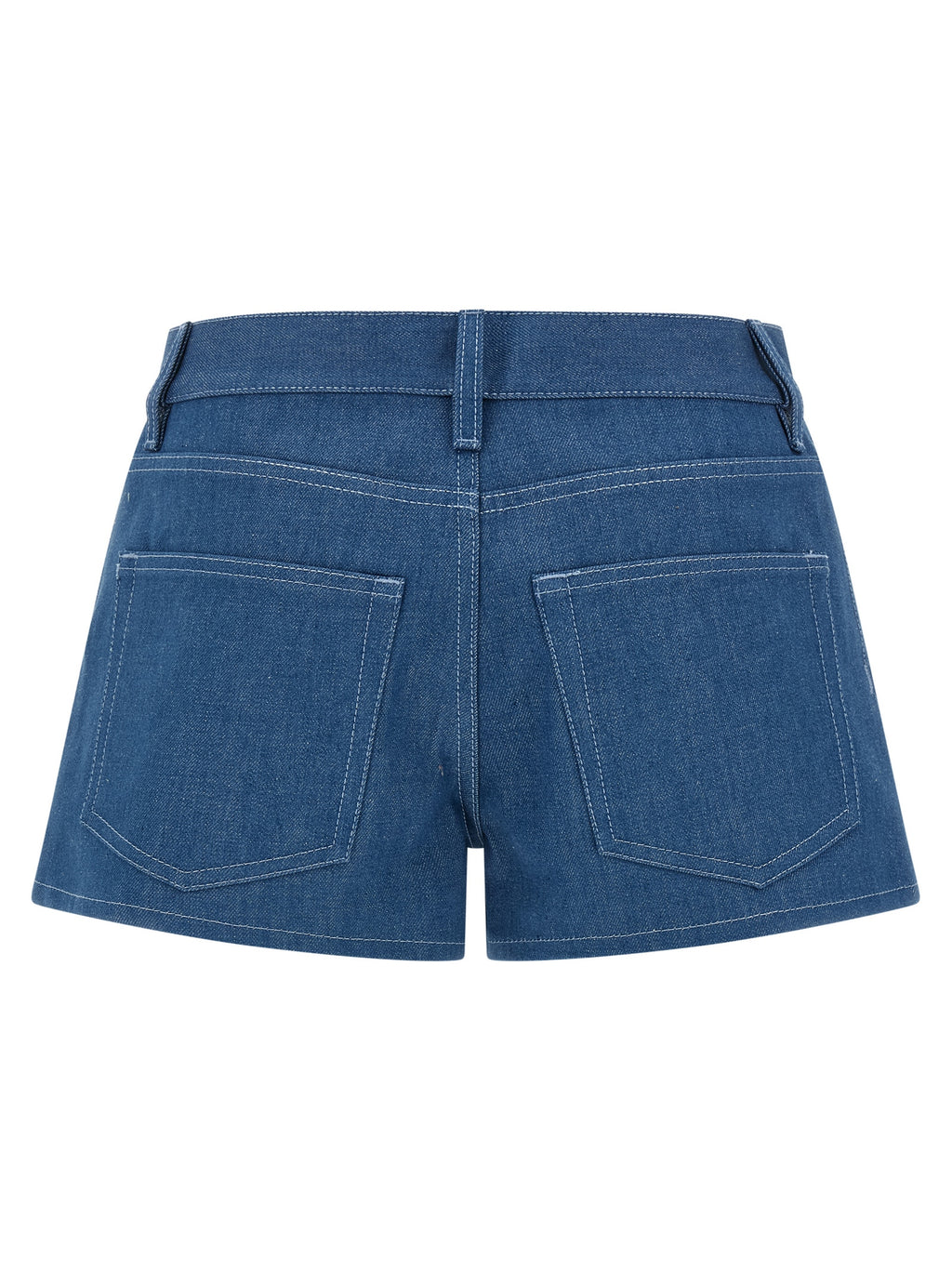 Blue Cotton Bermuda Shorts