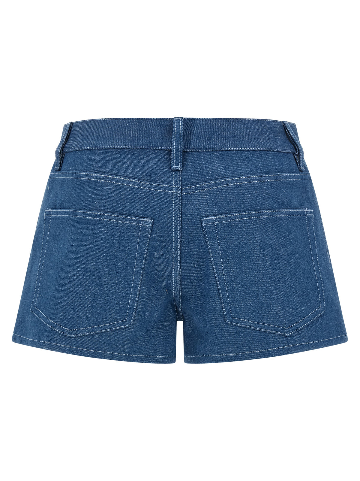 Blue Cotton Bermuda Shorts