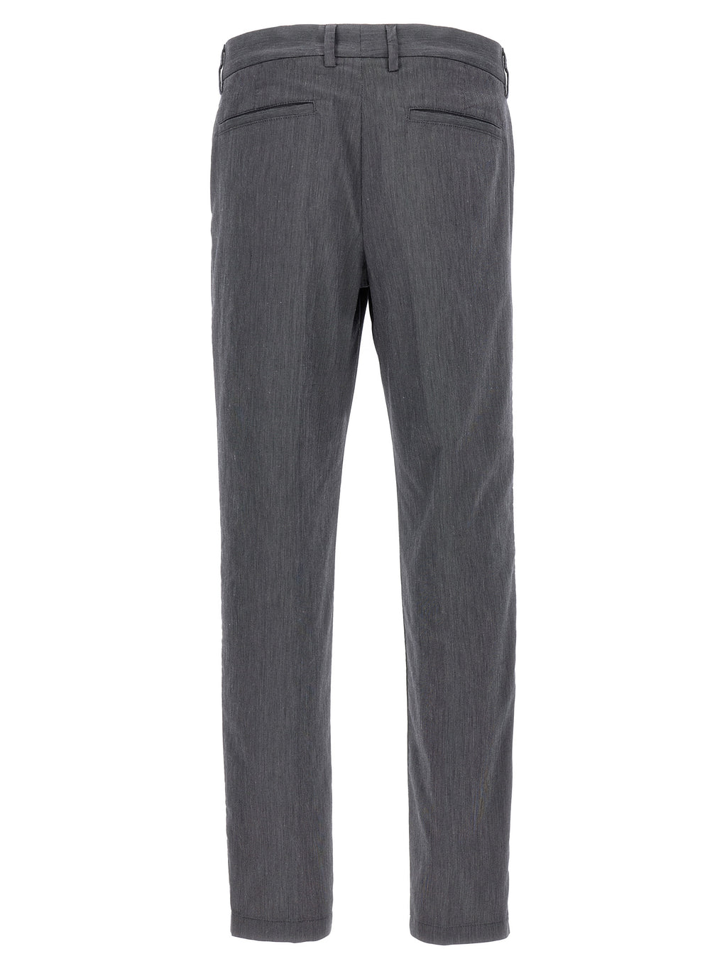 Blue Cotton Casual Pants