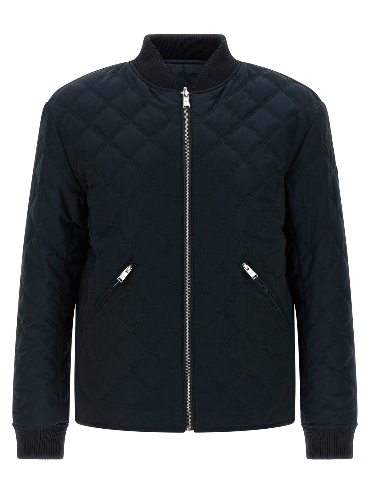 Blue Polyester Bomber