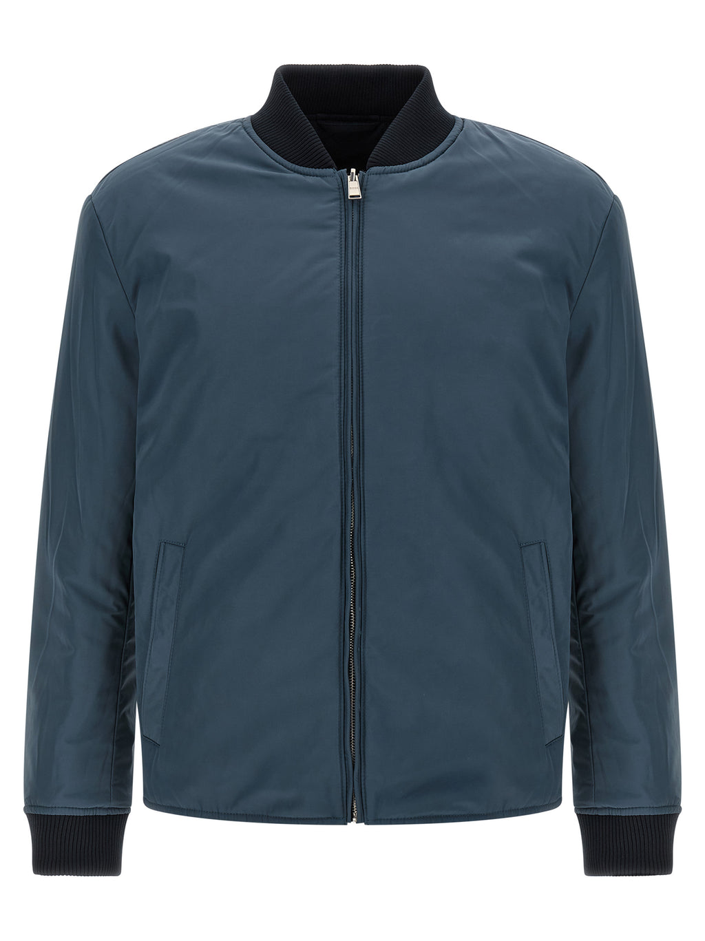 Blue Polyester Bomber