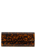 Beige Polyester Clutch Bag