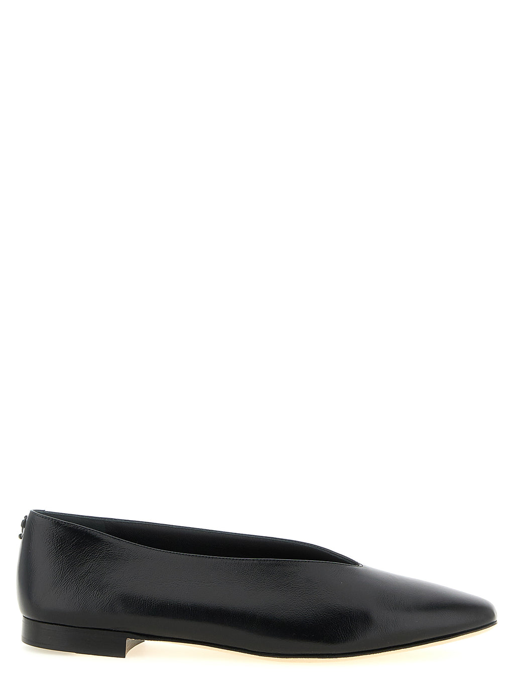 Black Leather Ballet Flats