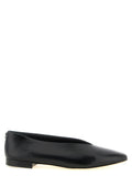 Black Leather Ballet Flats