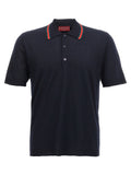 Blue Wool Polo Shirt