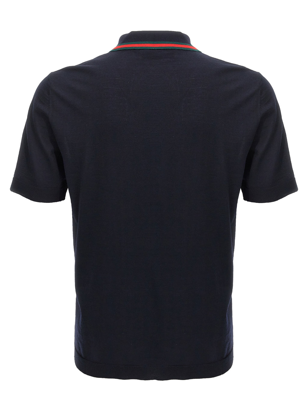 Blue Wool Polo Shirt