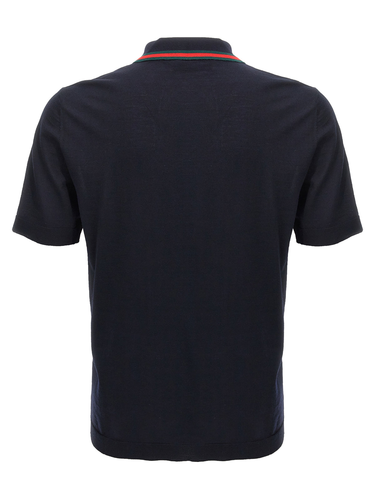 Blue Wool Polo Shirt