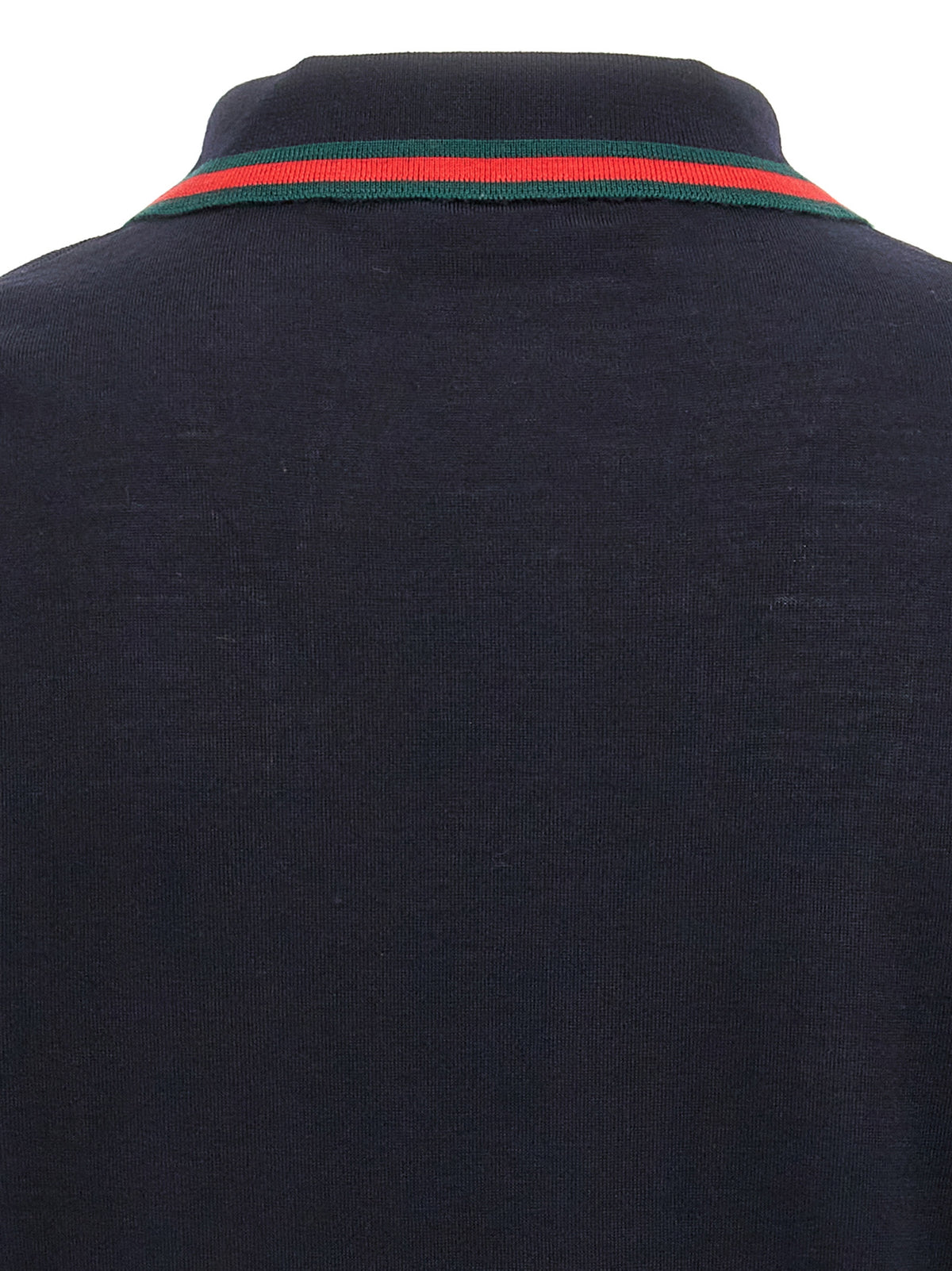 Blue Wool Polo Shirt