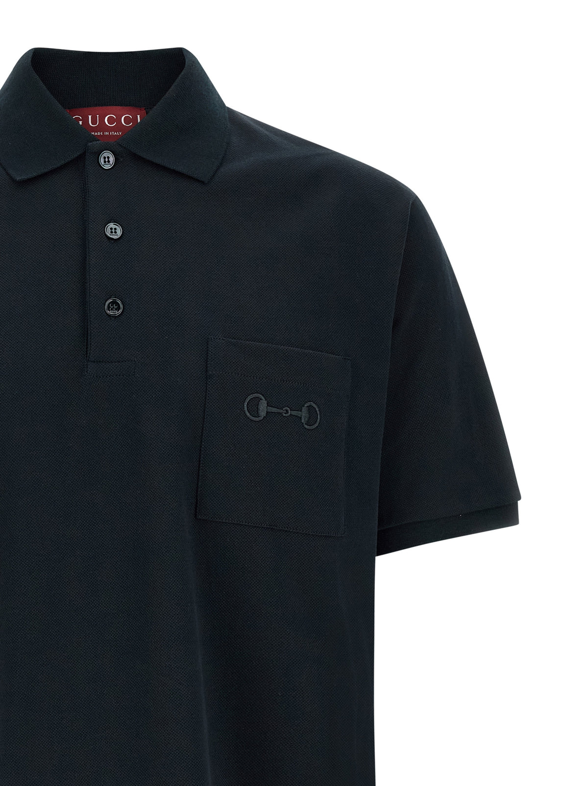 Blue Cotton Polo Shirt