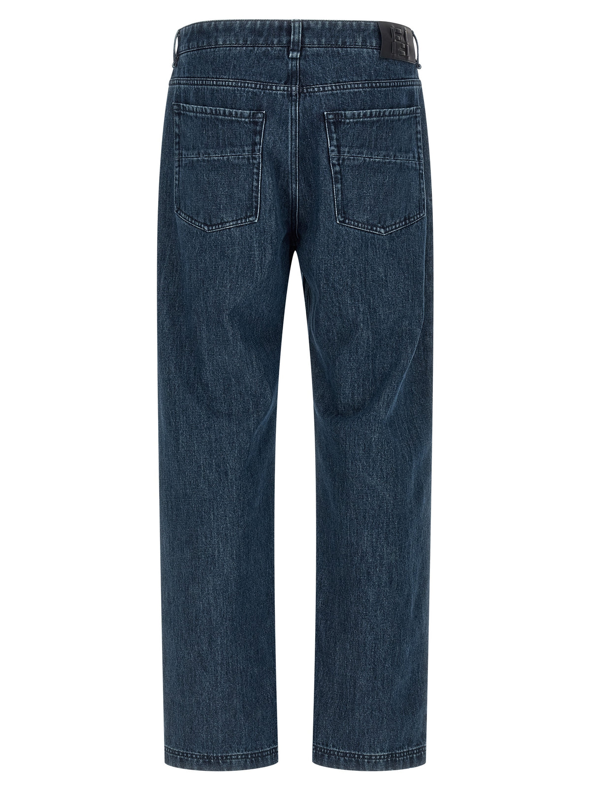 Blue Cotton Flared Jeans