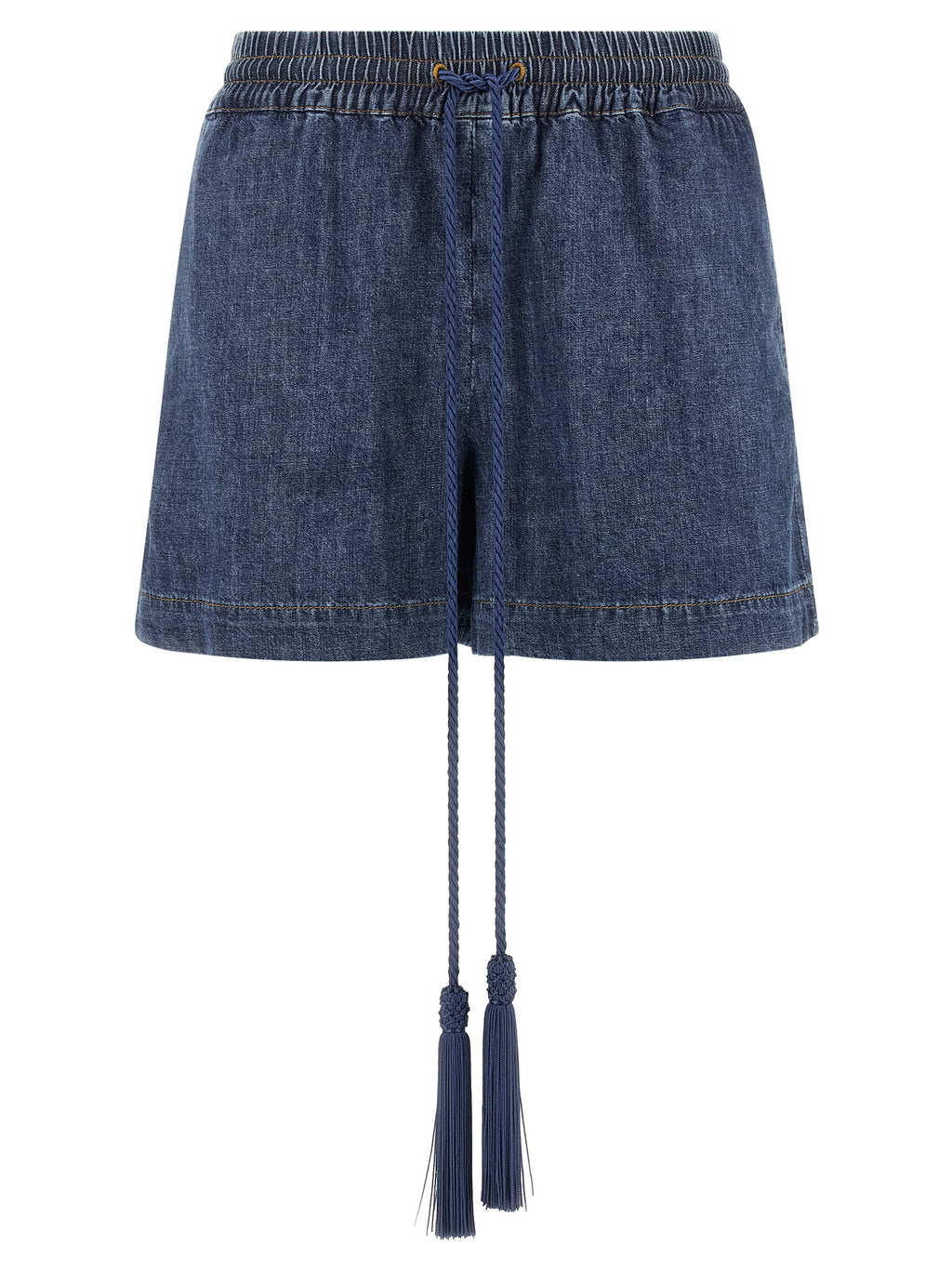 Blue Cotton Bermuda Shorts