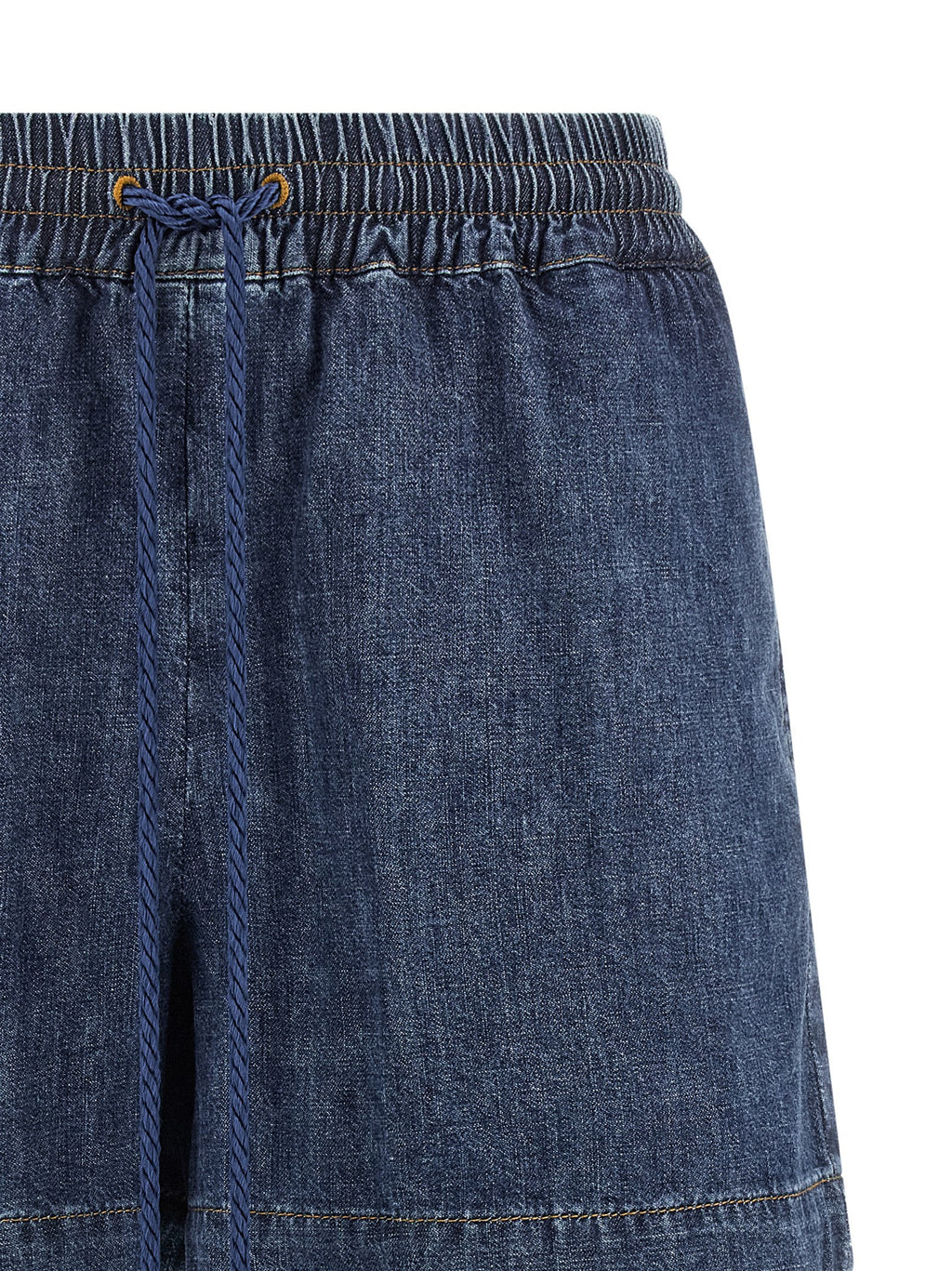Blue Cotton Bermuda Shorts