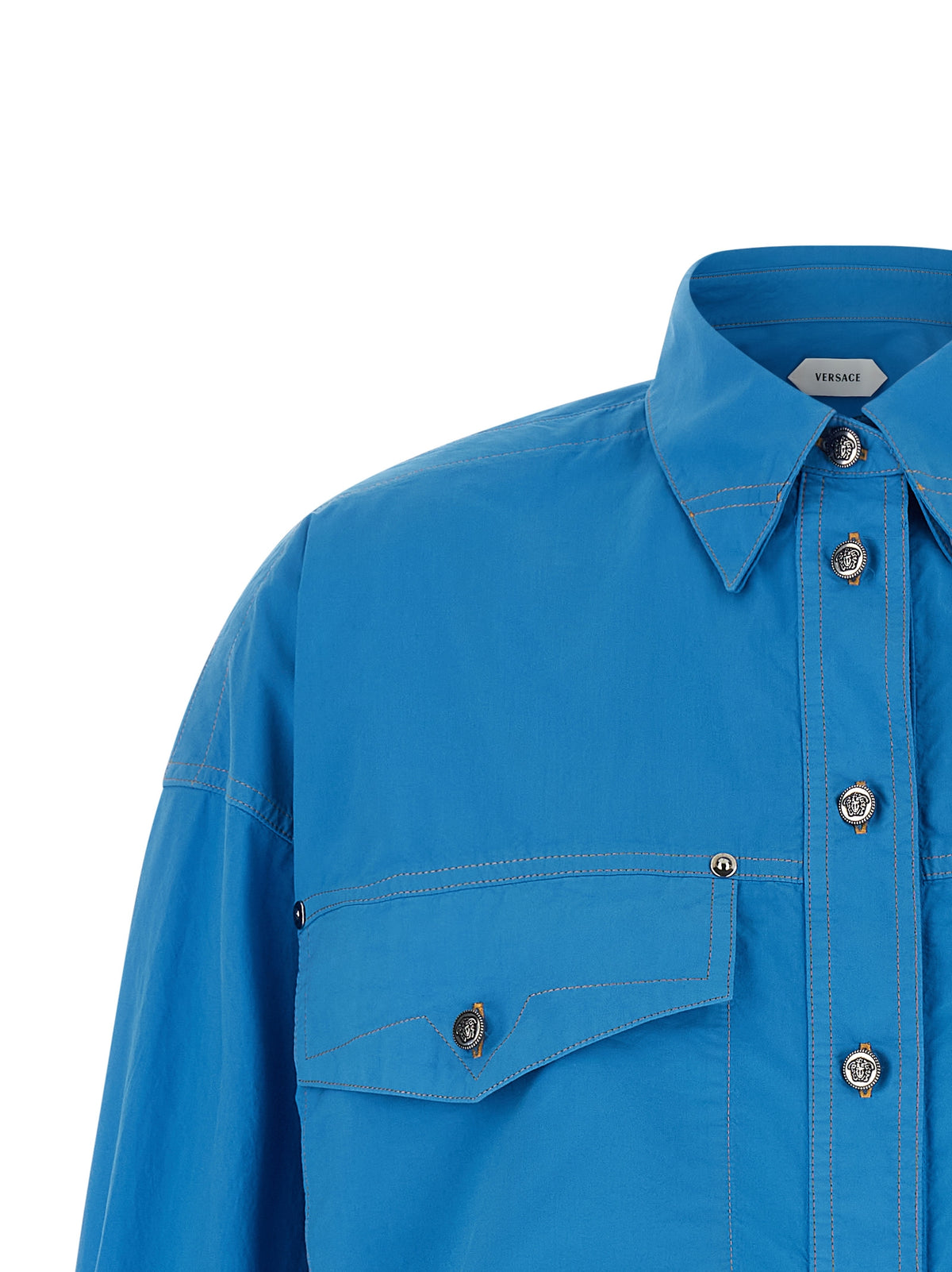 Blue Cotton Blouse