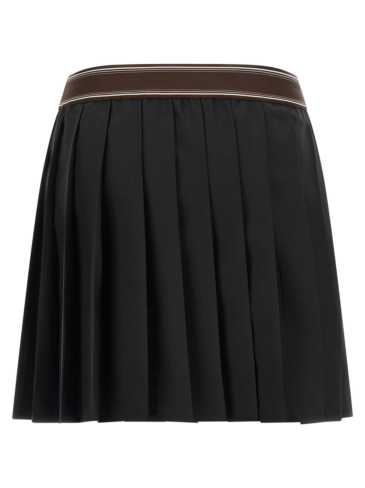 Black Wool Long Skirt