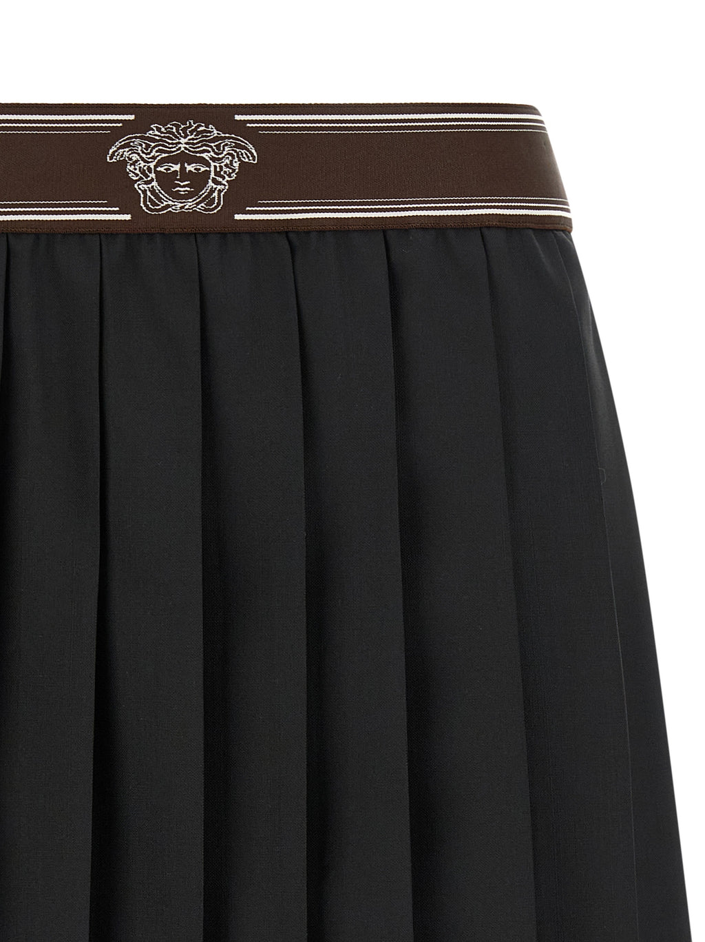 Black Wool Long Skirt