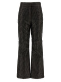 Brown Cotton Athletic Pants