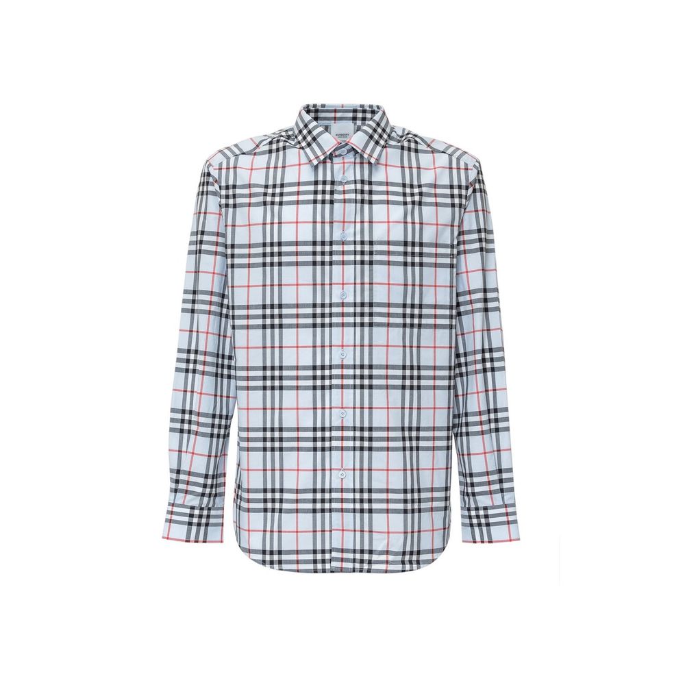 Blue Cotton Pattern Shirt