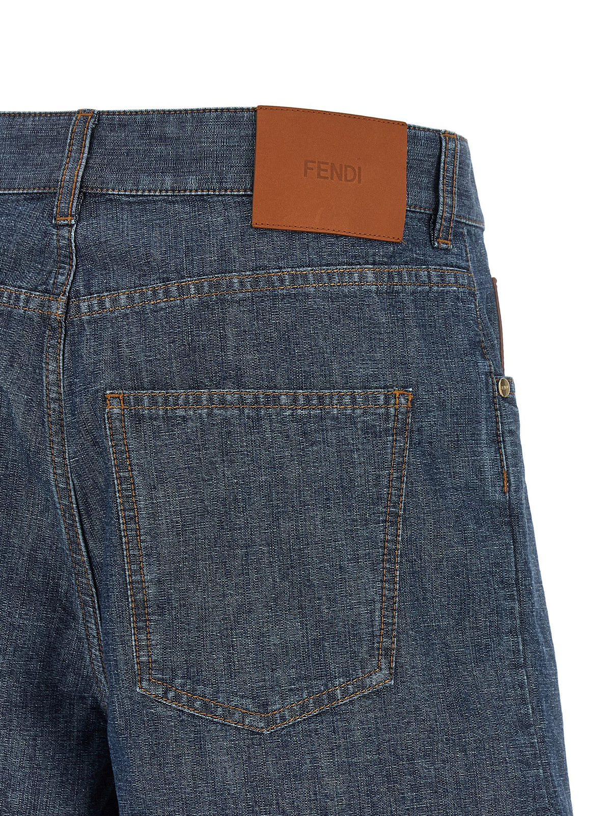 Blue Cotton Bermuda Shorts