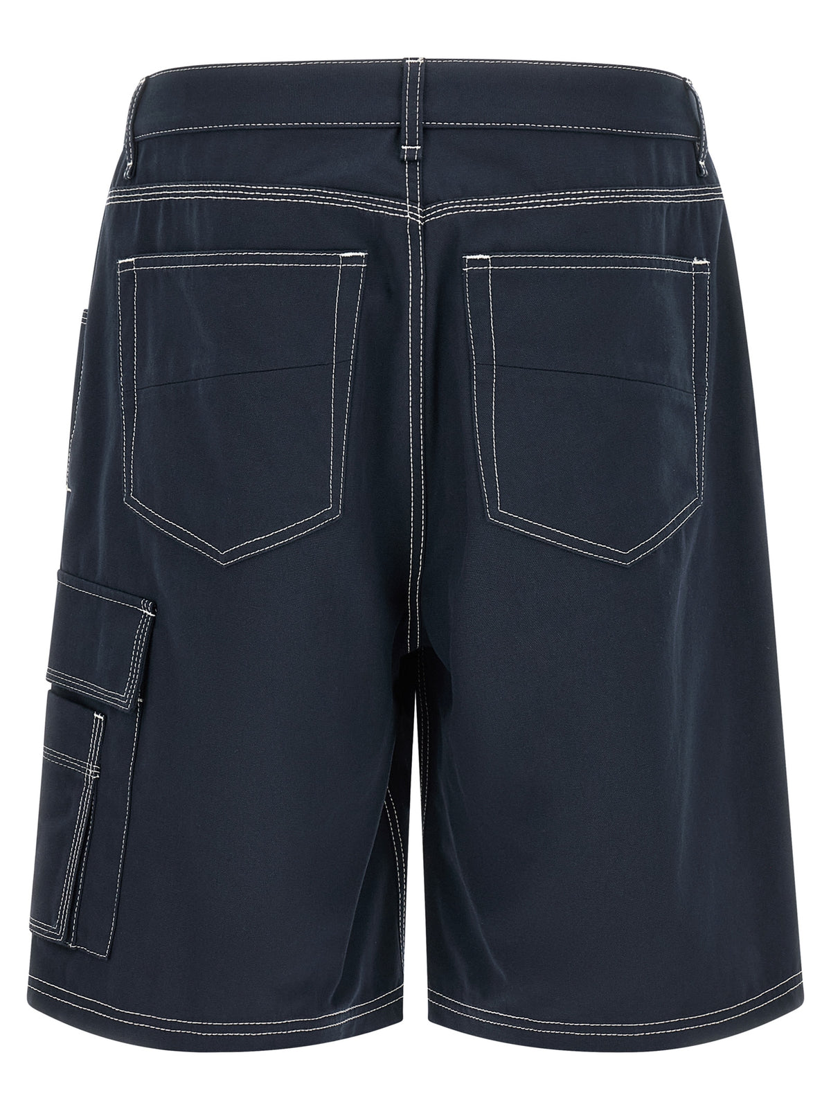 Blue Cotton Bermuda Shorts