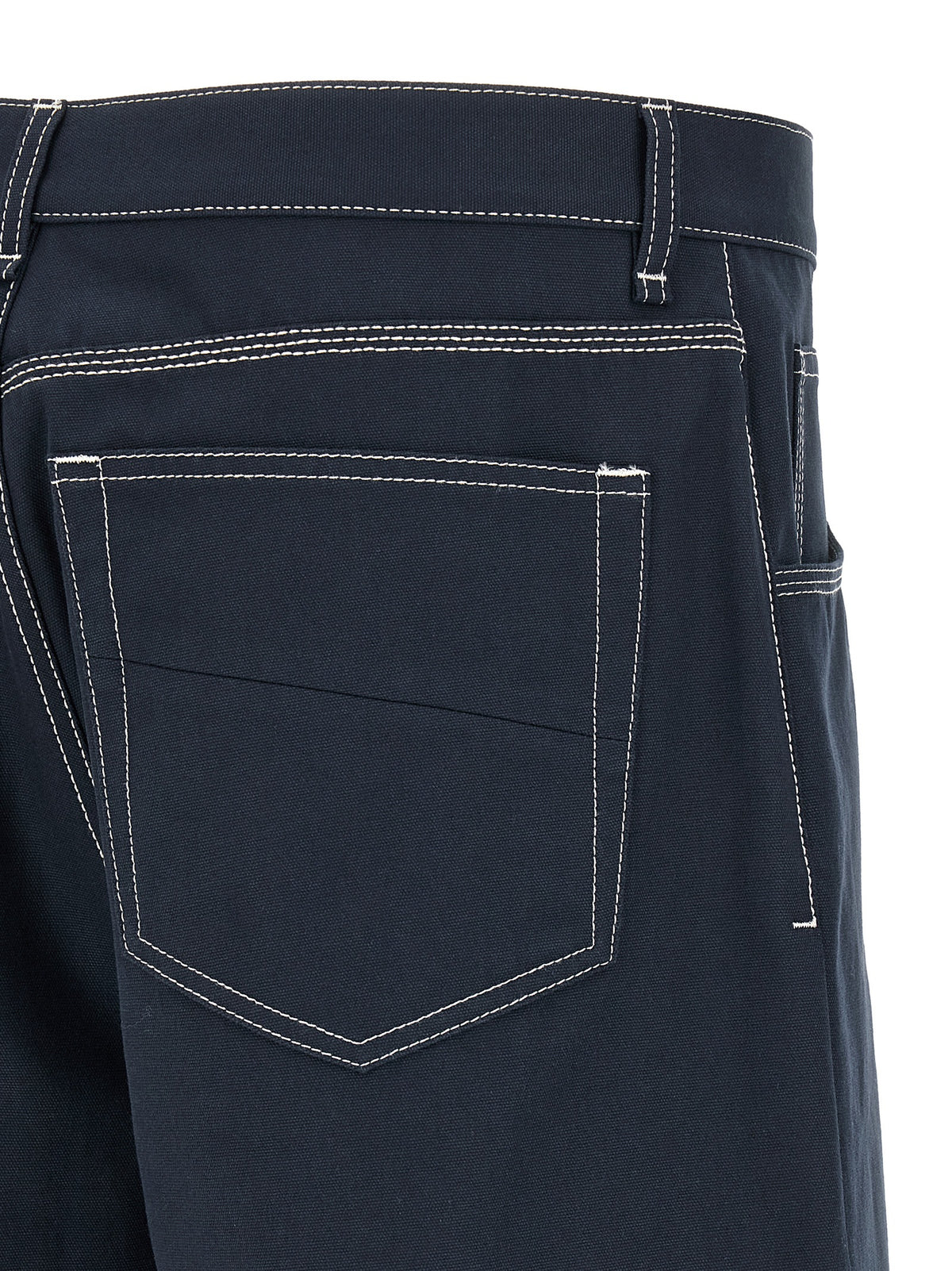 Blue Cotton Bermuda Shorts