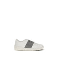 Silver Calf Leather Bos Taurus Low Top Sneakers