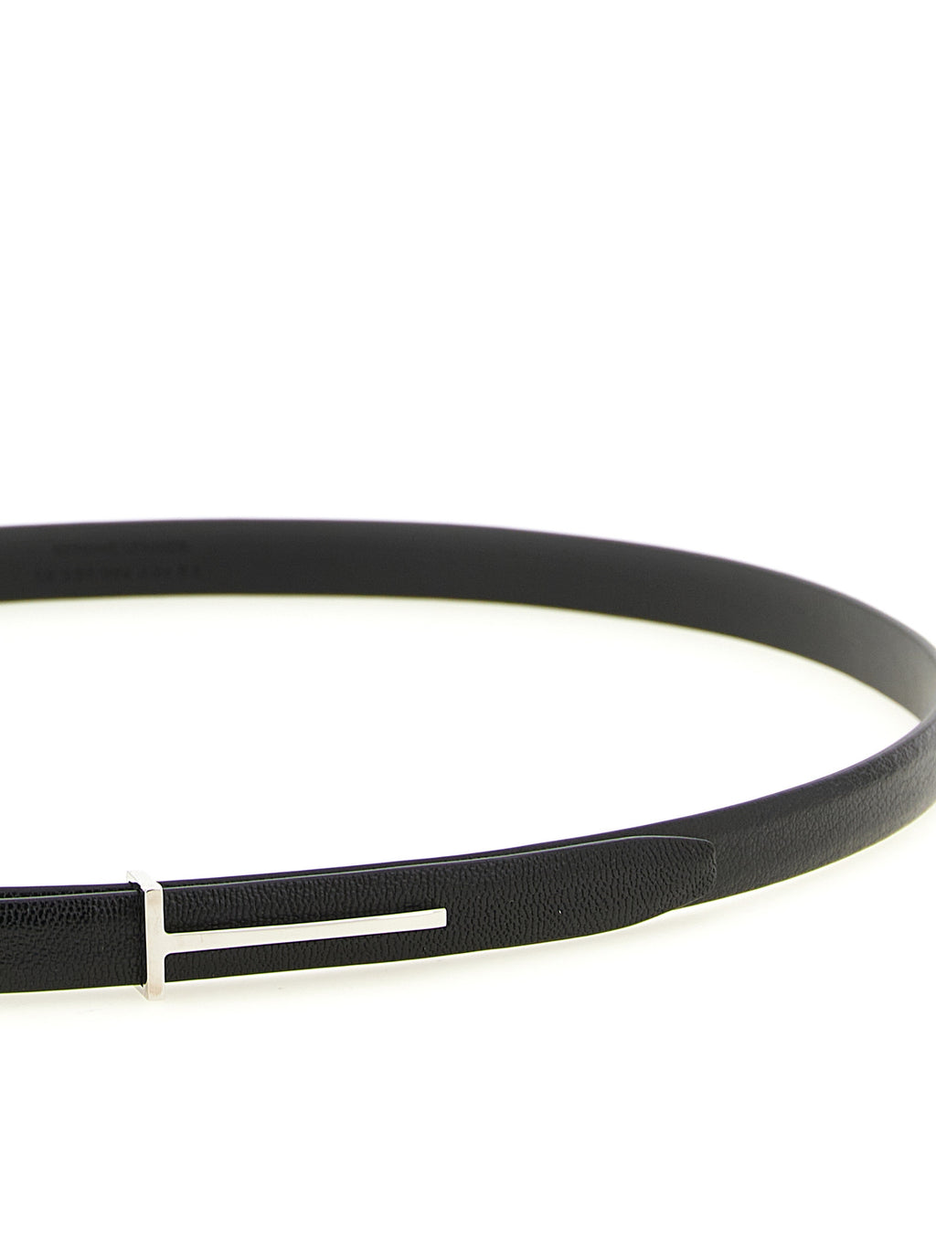 Black Goatskin Thin Belt