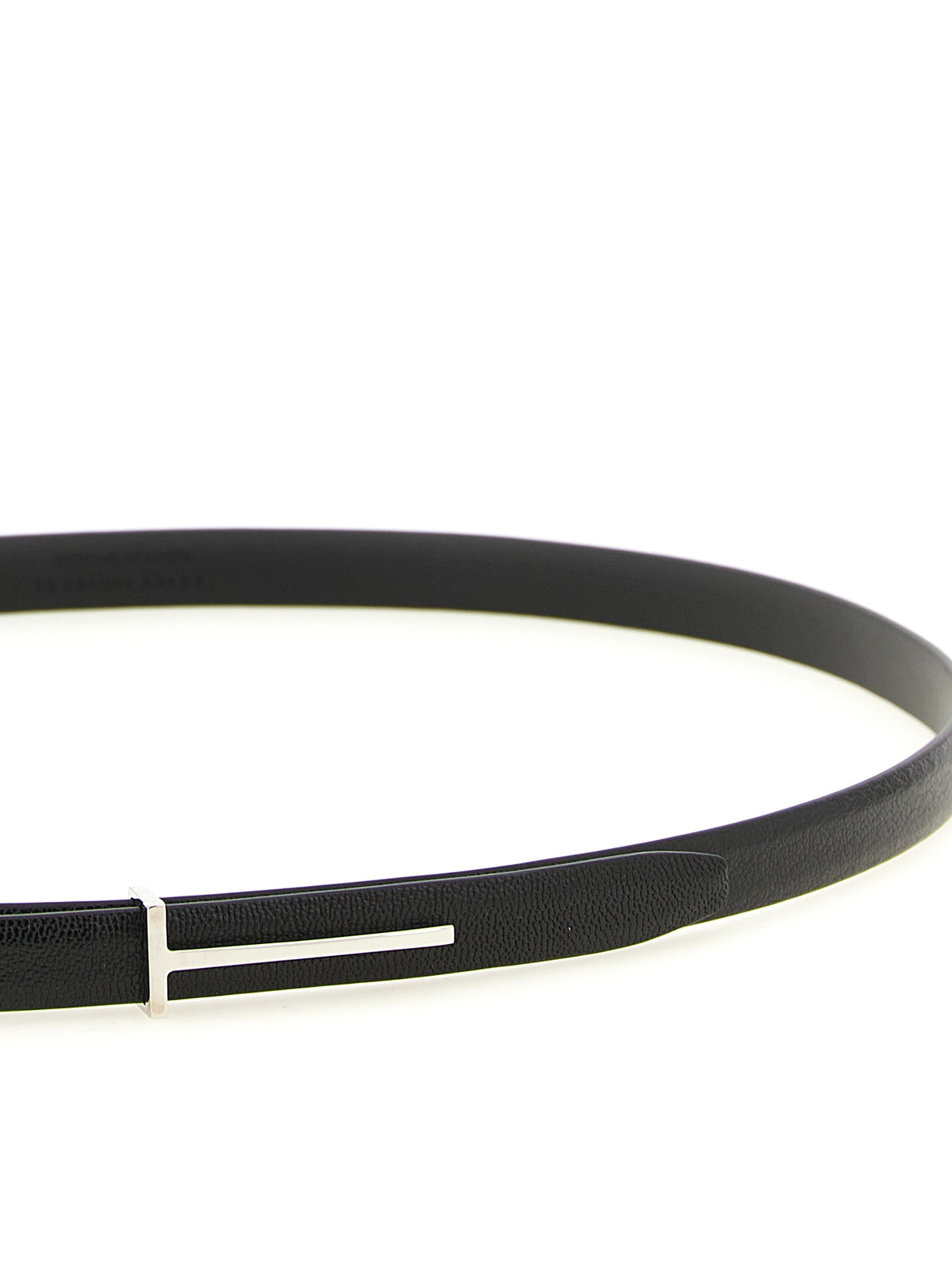 Black Goatskin Thin Belt