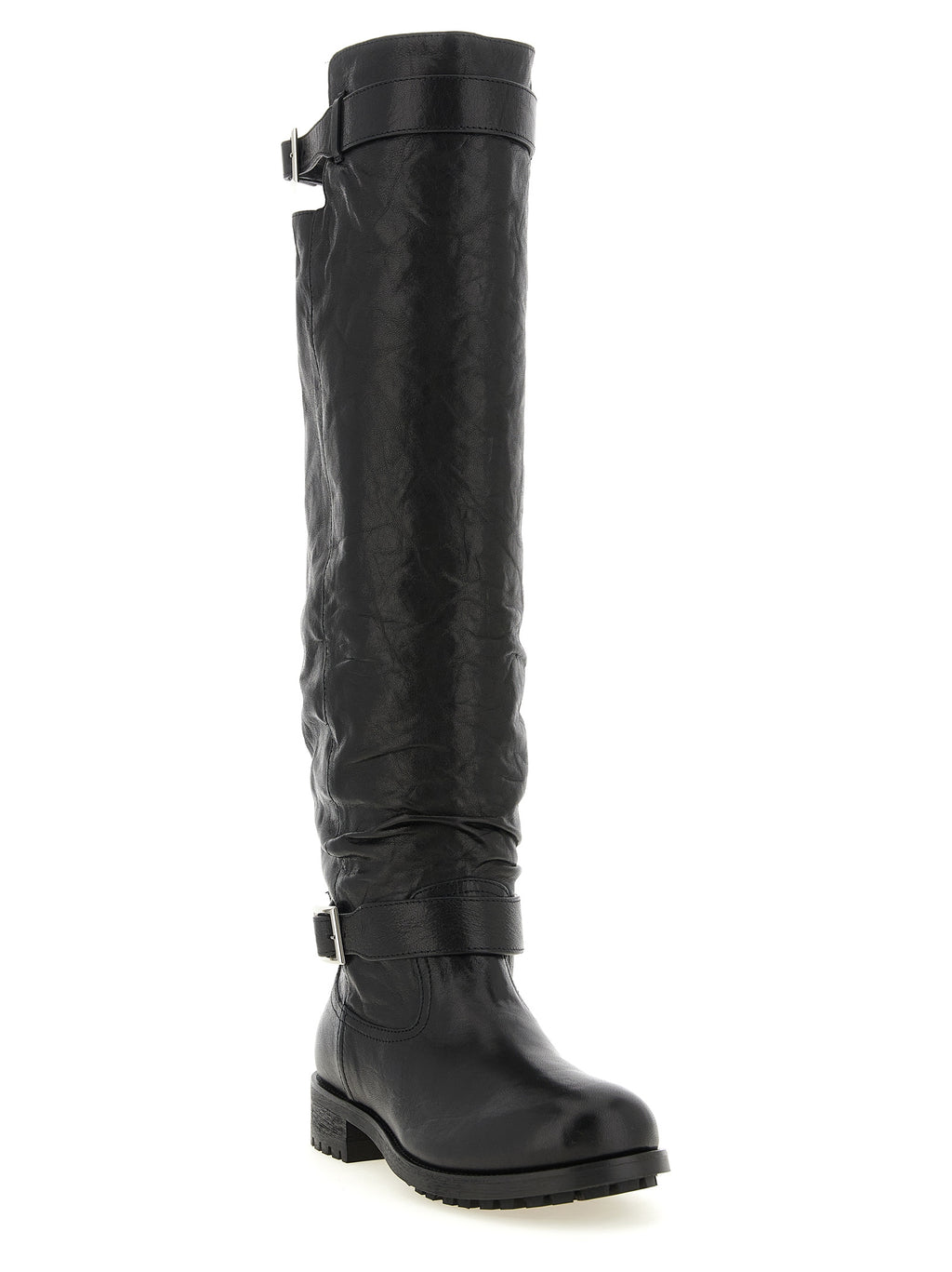 Black Leather Over The Knee