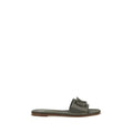 Bicolor Calf Leather Bos Taurus Flat Sandals