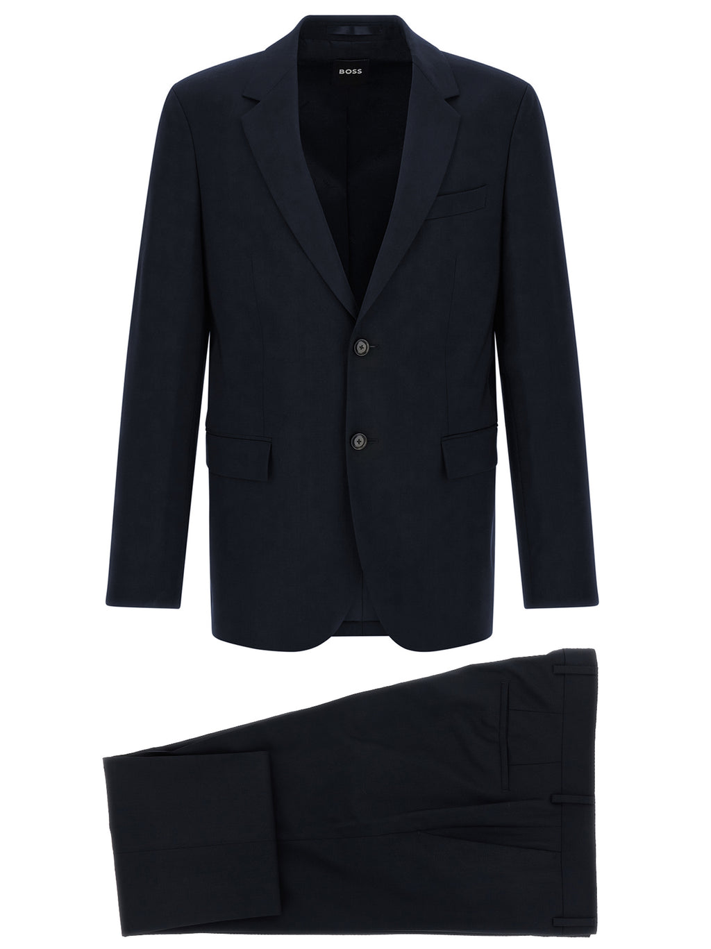 Blue Virgin Wool Two-Piece Suit