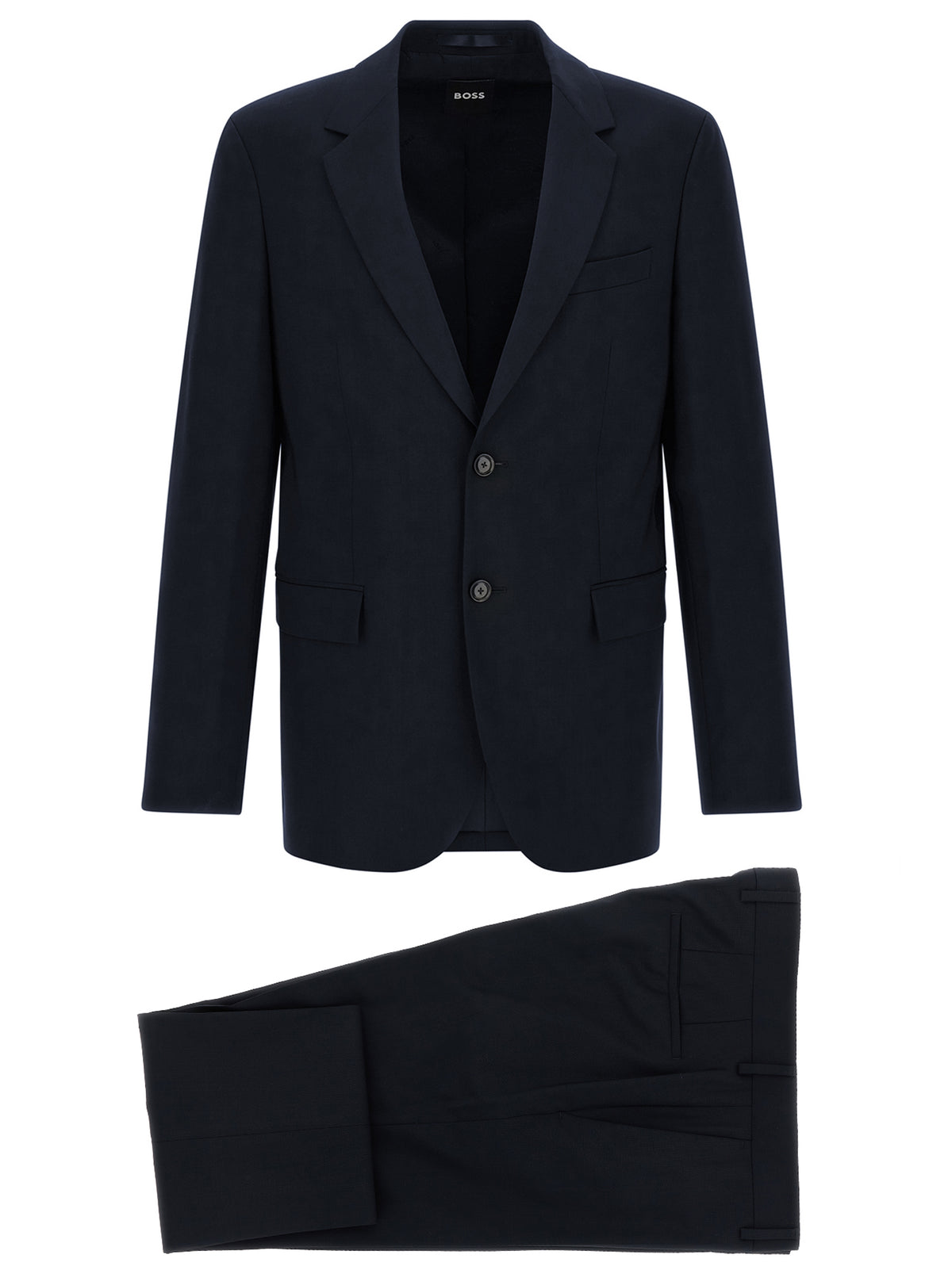 Blue Virgin Wool Two-Piece Suit
