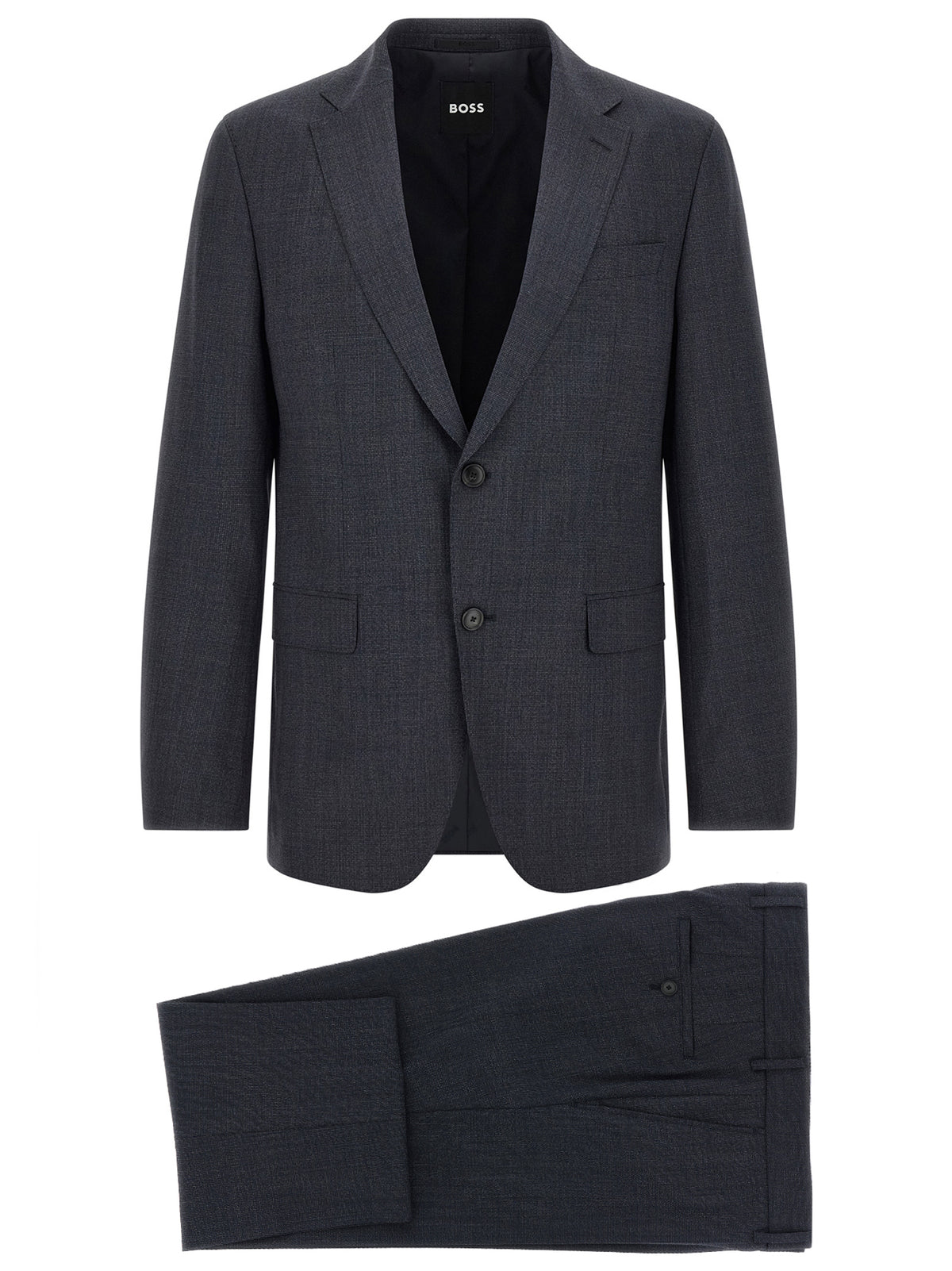 Blue Polyester Two-Piece Suit