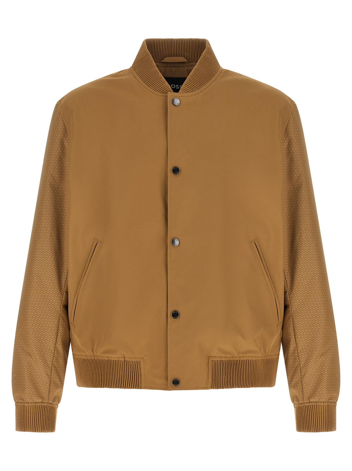 Beige Polyester Bomber