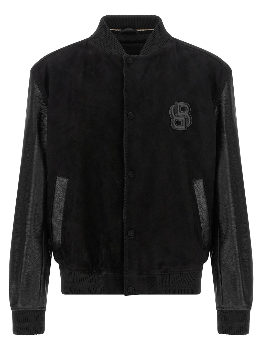 Black Polyester Bomber