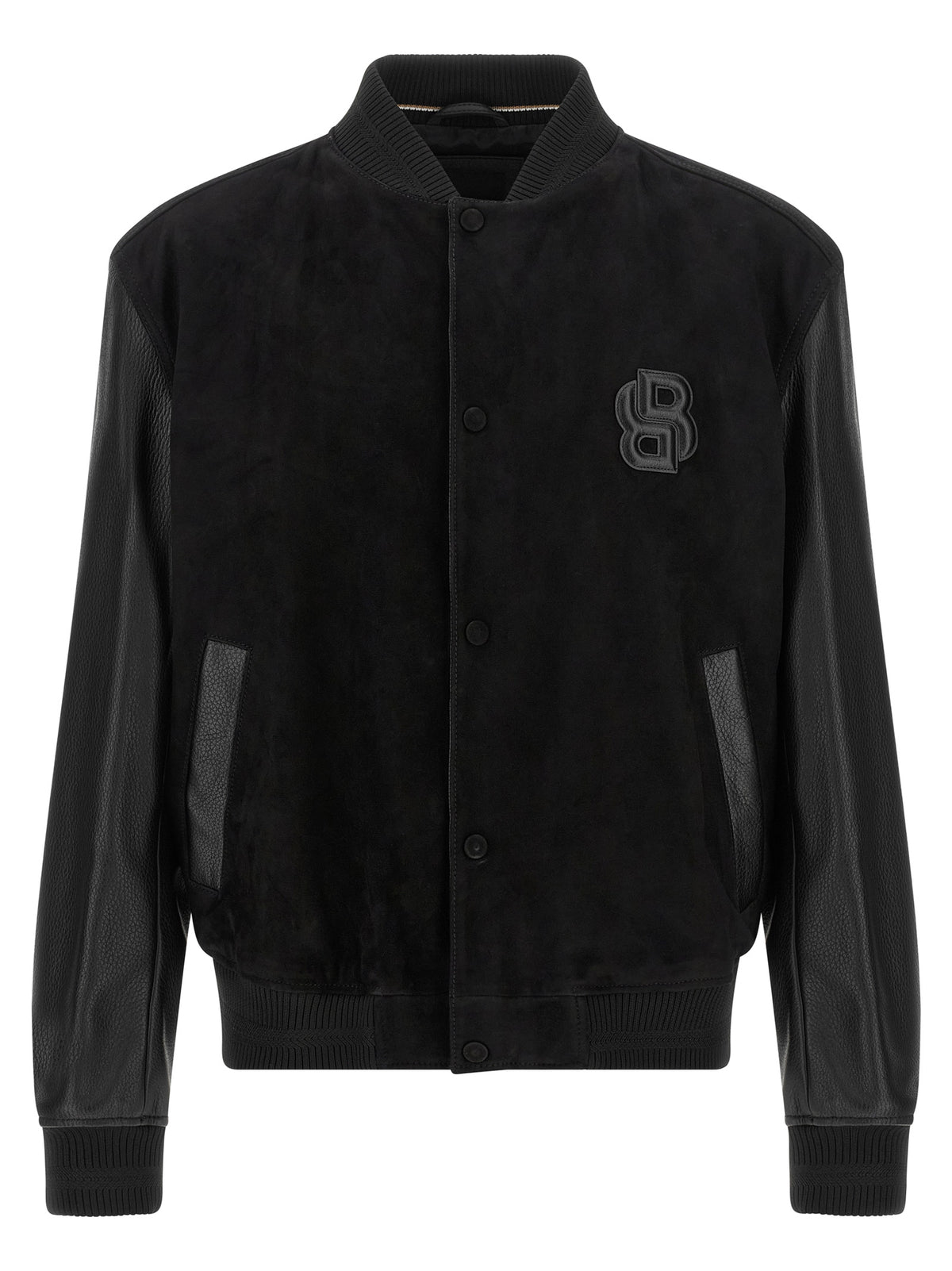 Black Polyester Bomber
