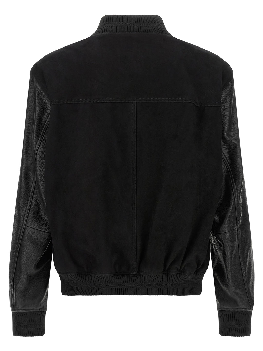 Black Polyester Bomber