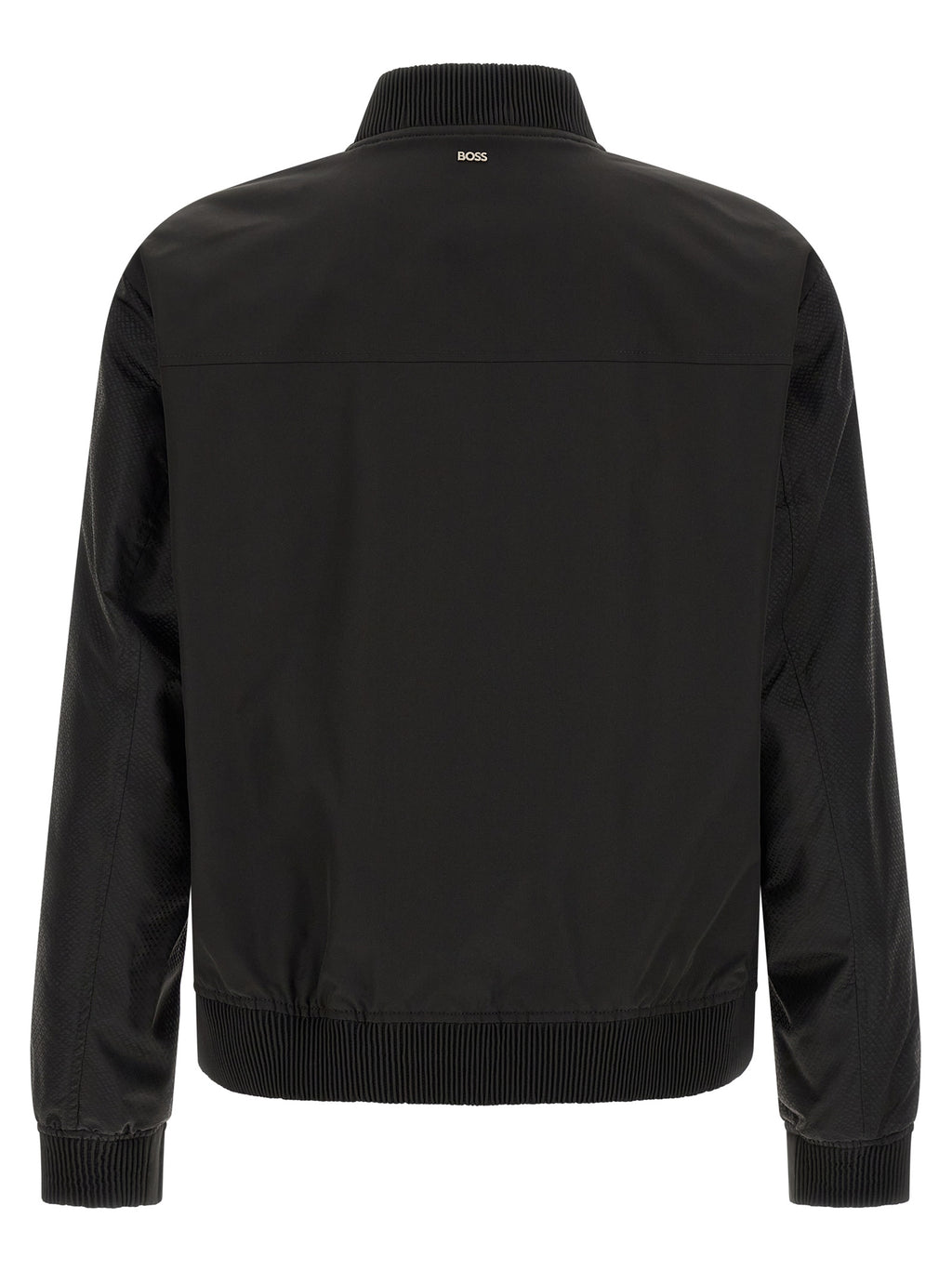 Black Polyester Bomber