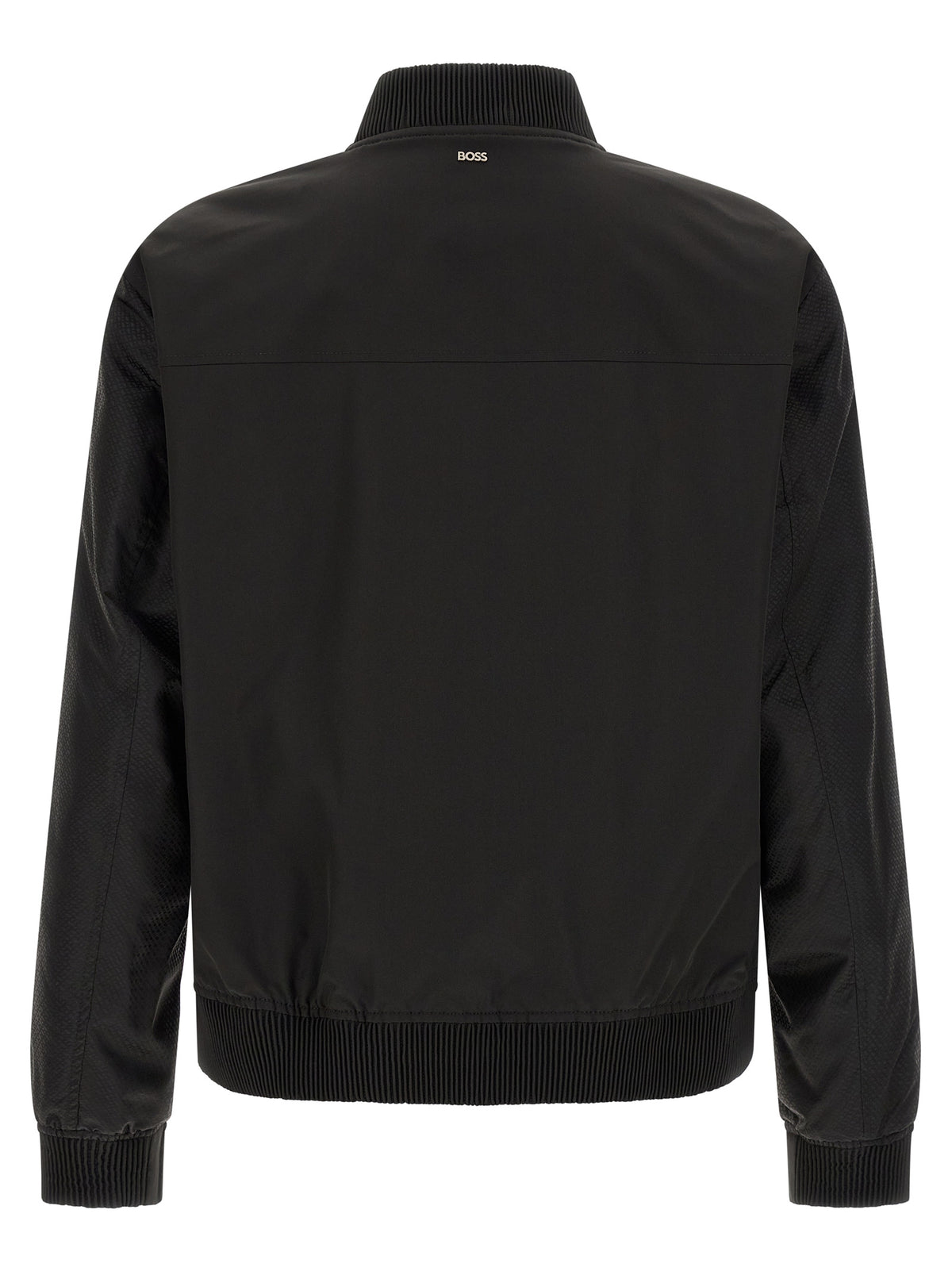Black Polyester Bomber