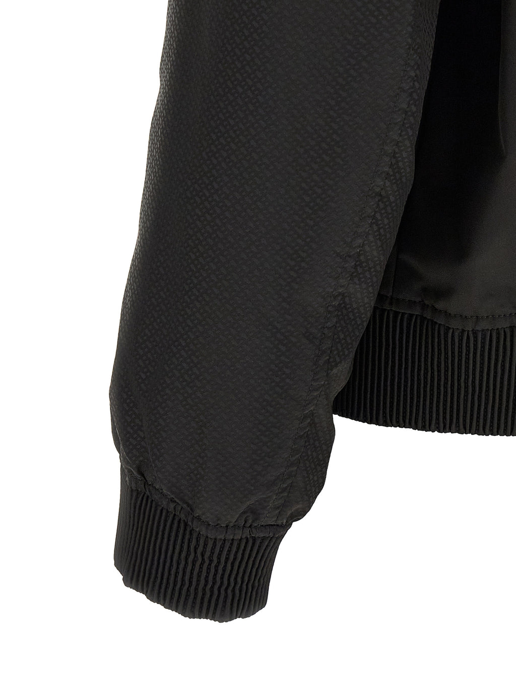 Black Polyester Bomber