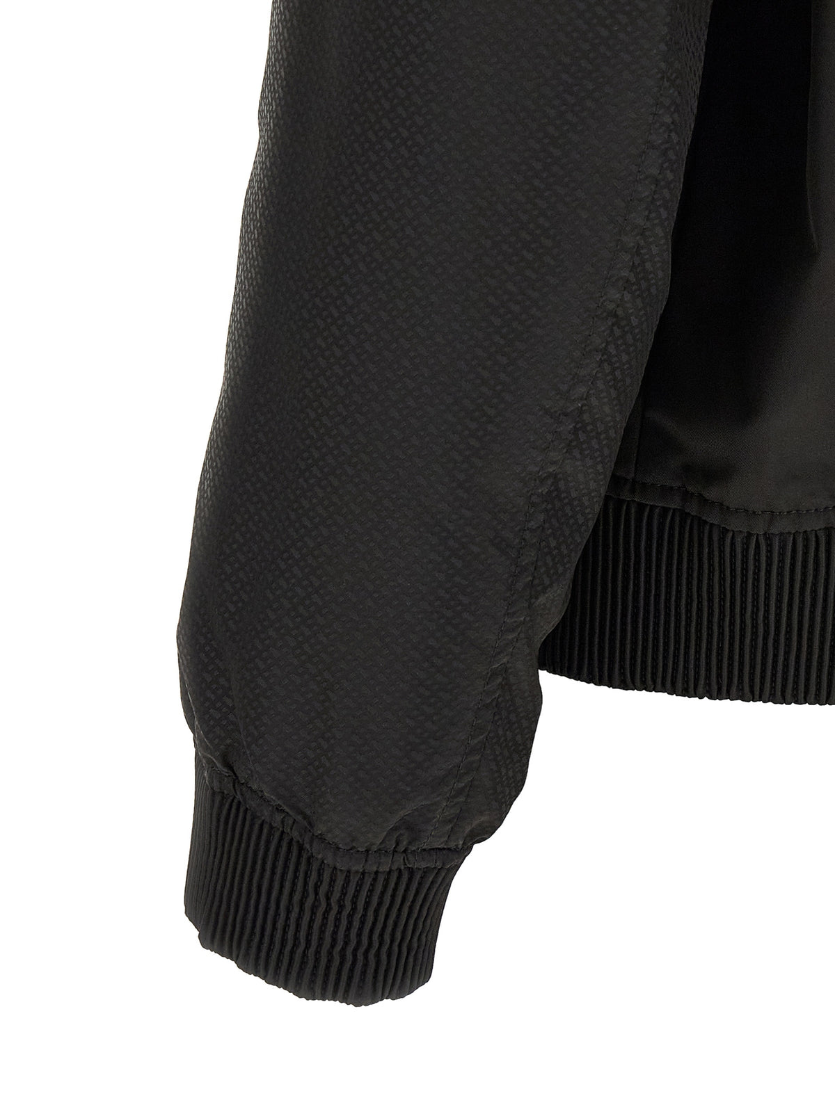 Black Polyester Bomber