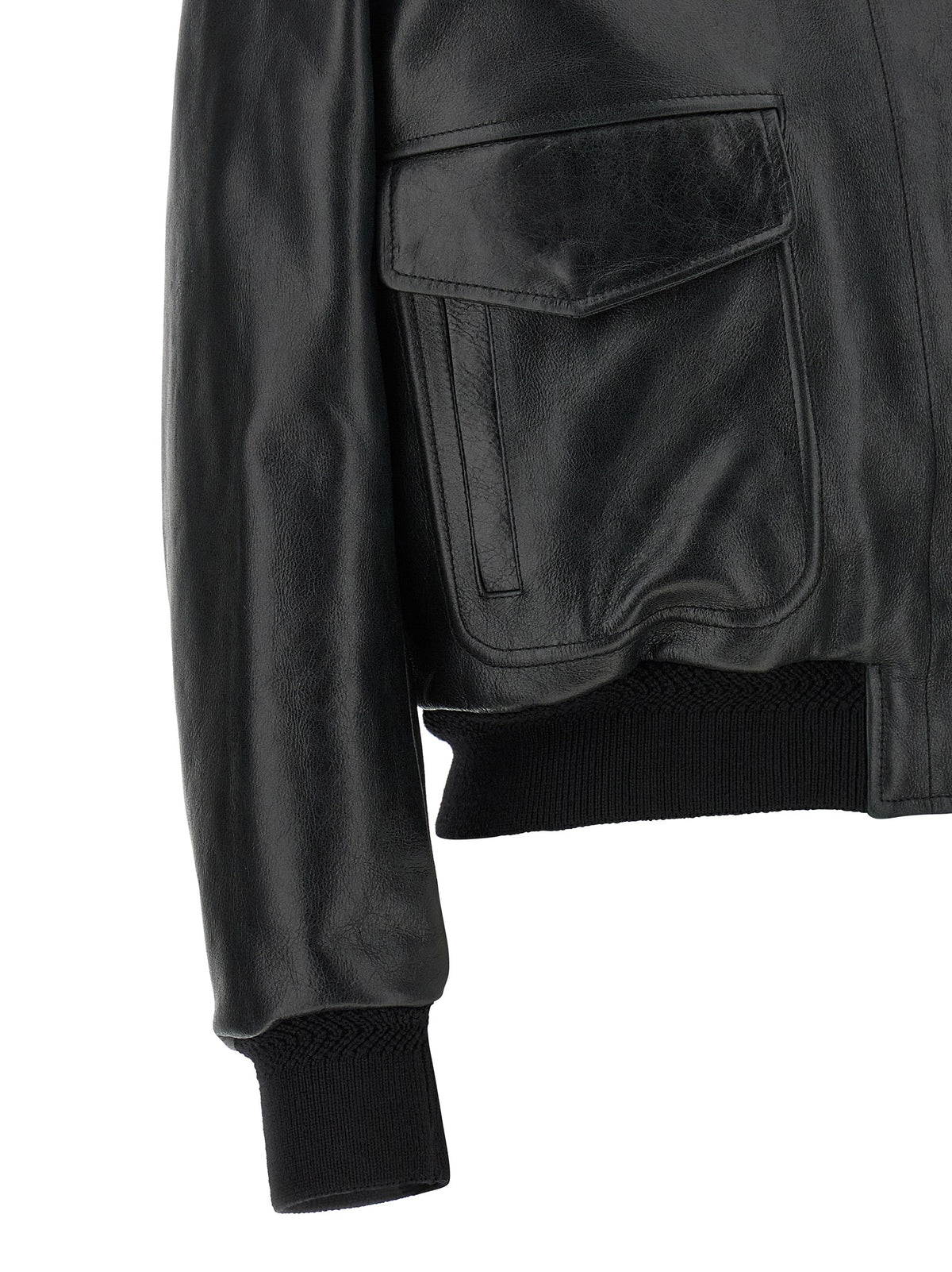 Black Lamb Leather Leather Jacket