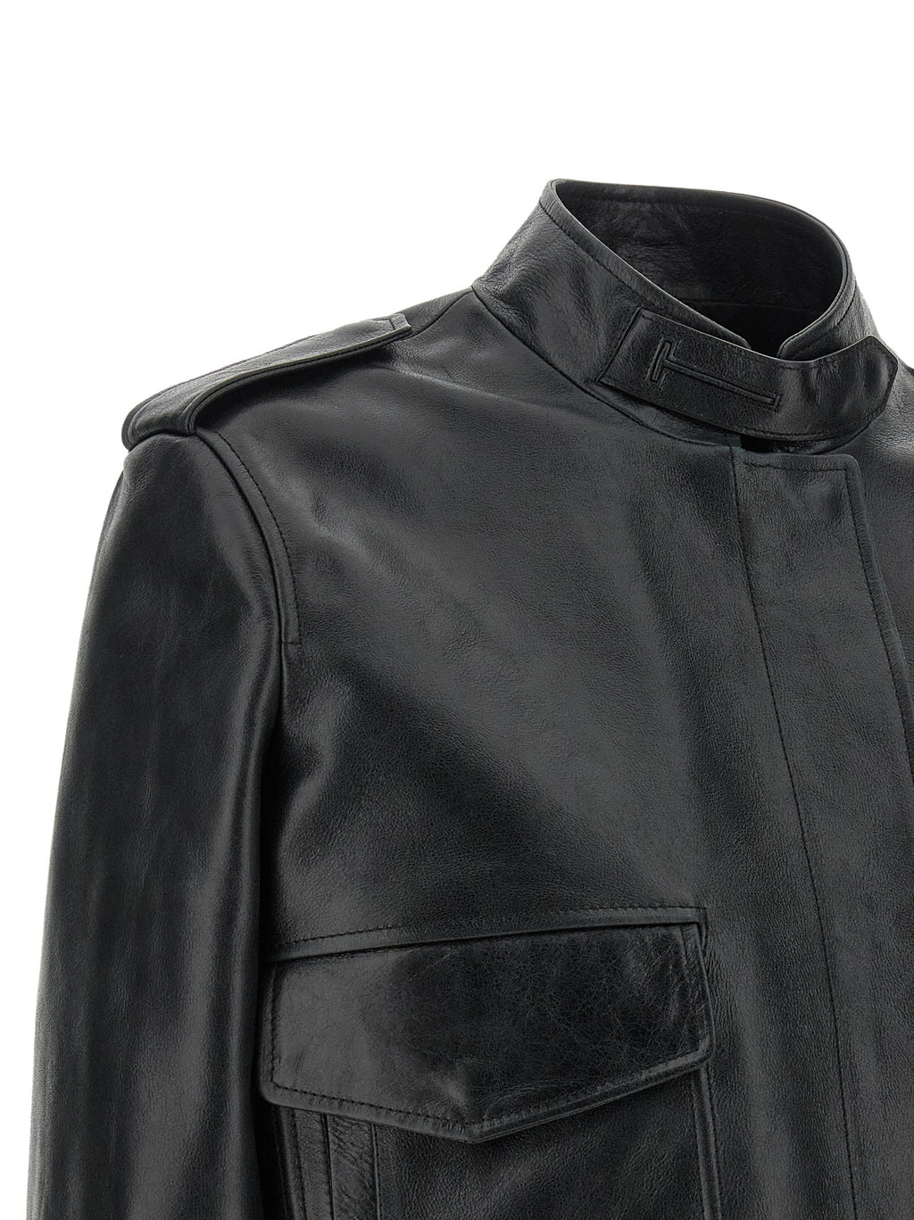 Black Lamb Leather Leather Jacket