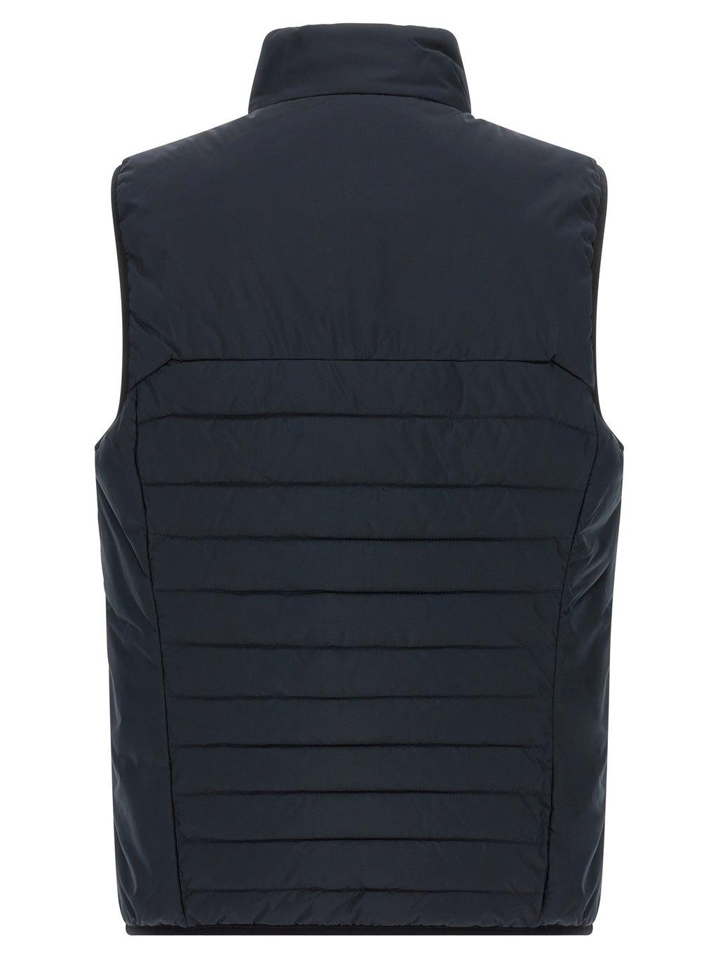 Blue Polyester Sleeveless Jacket