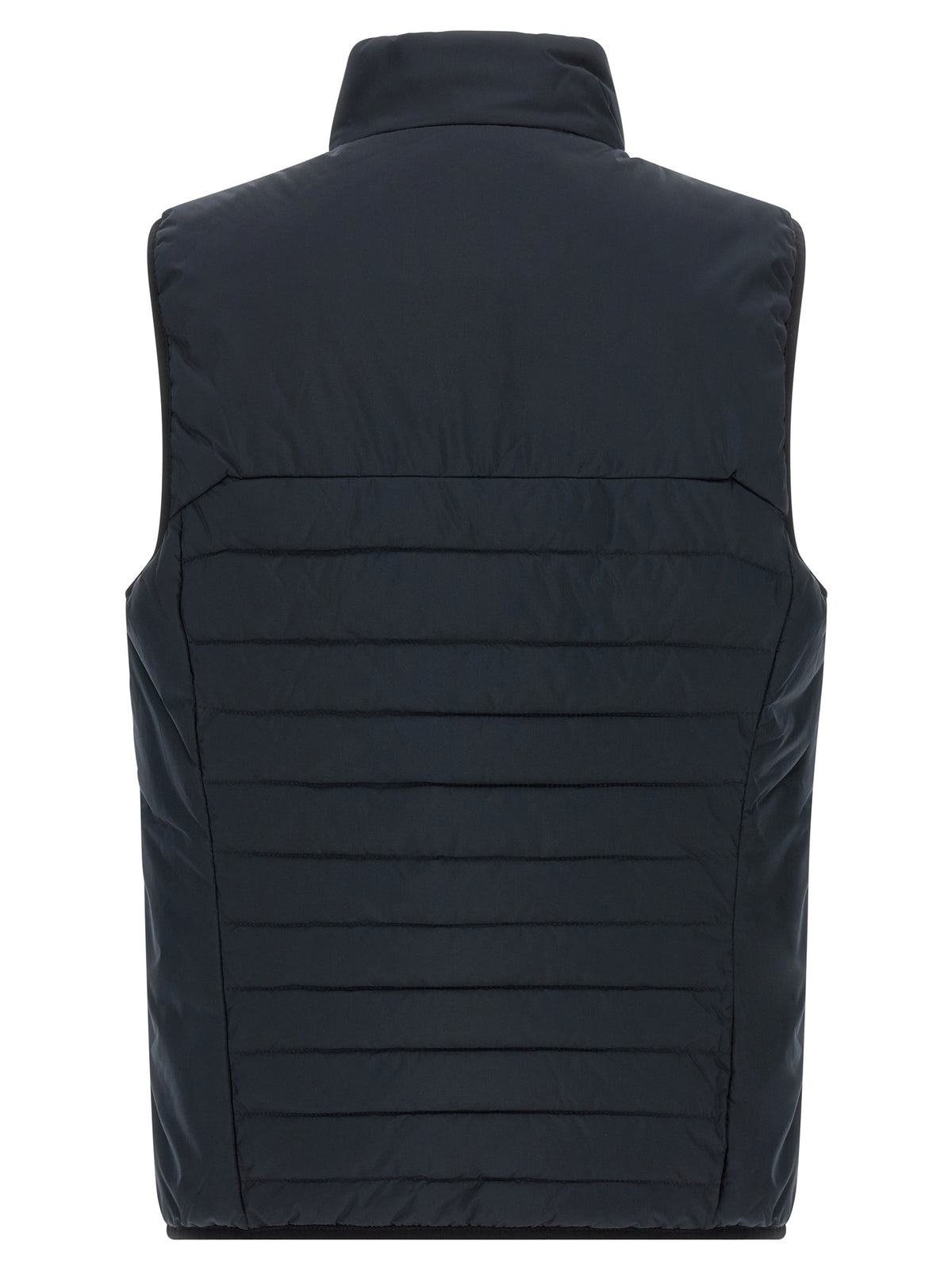 Blue Polyester Sleeveless Jacket