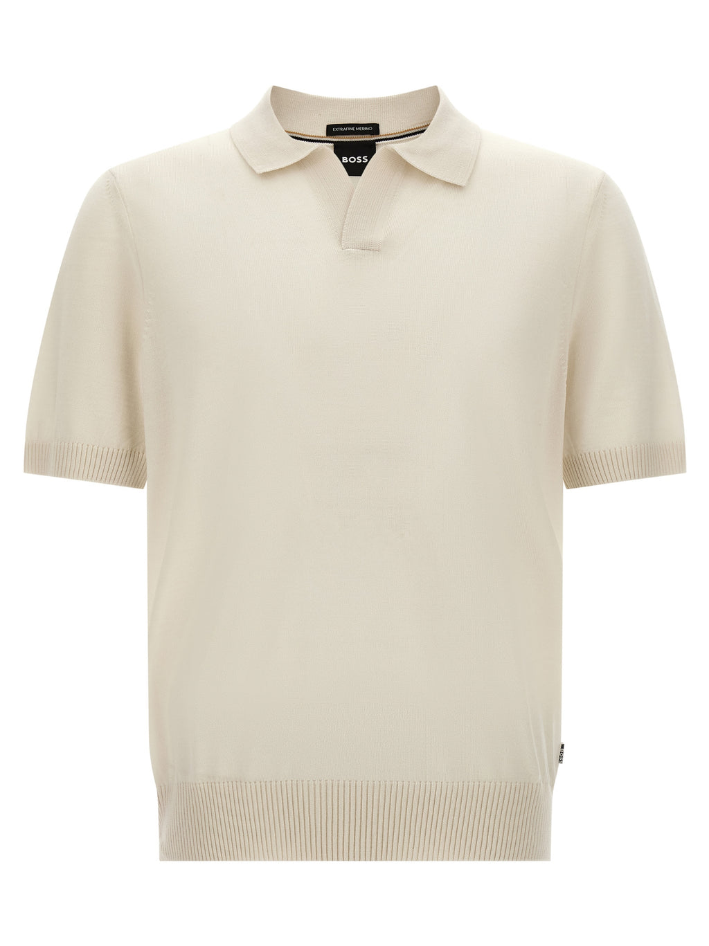 White Virgin Wool Polo Shirt