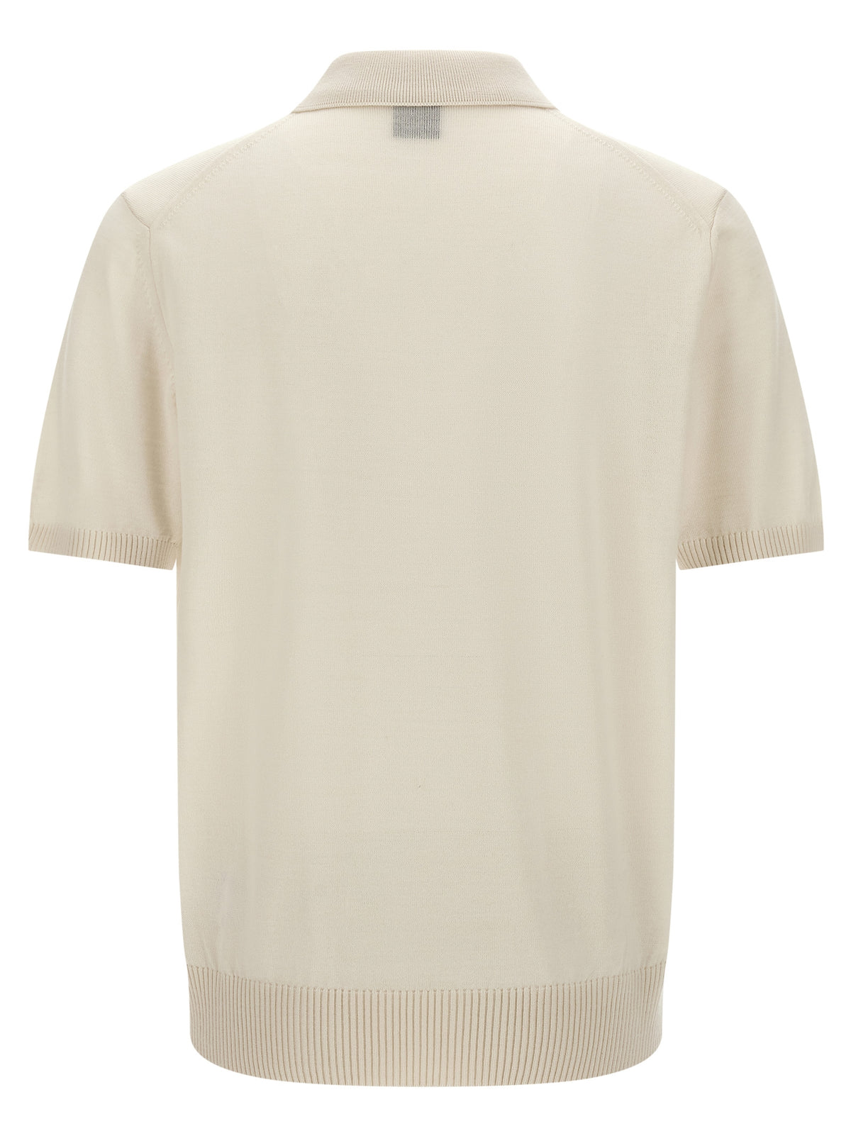 White Virgin Wool Polo Shirt
